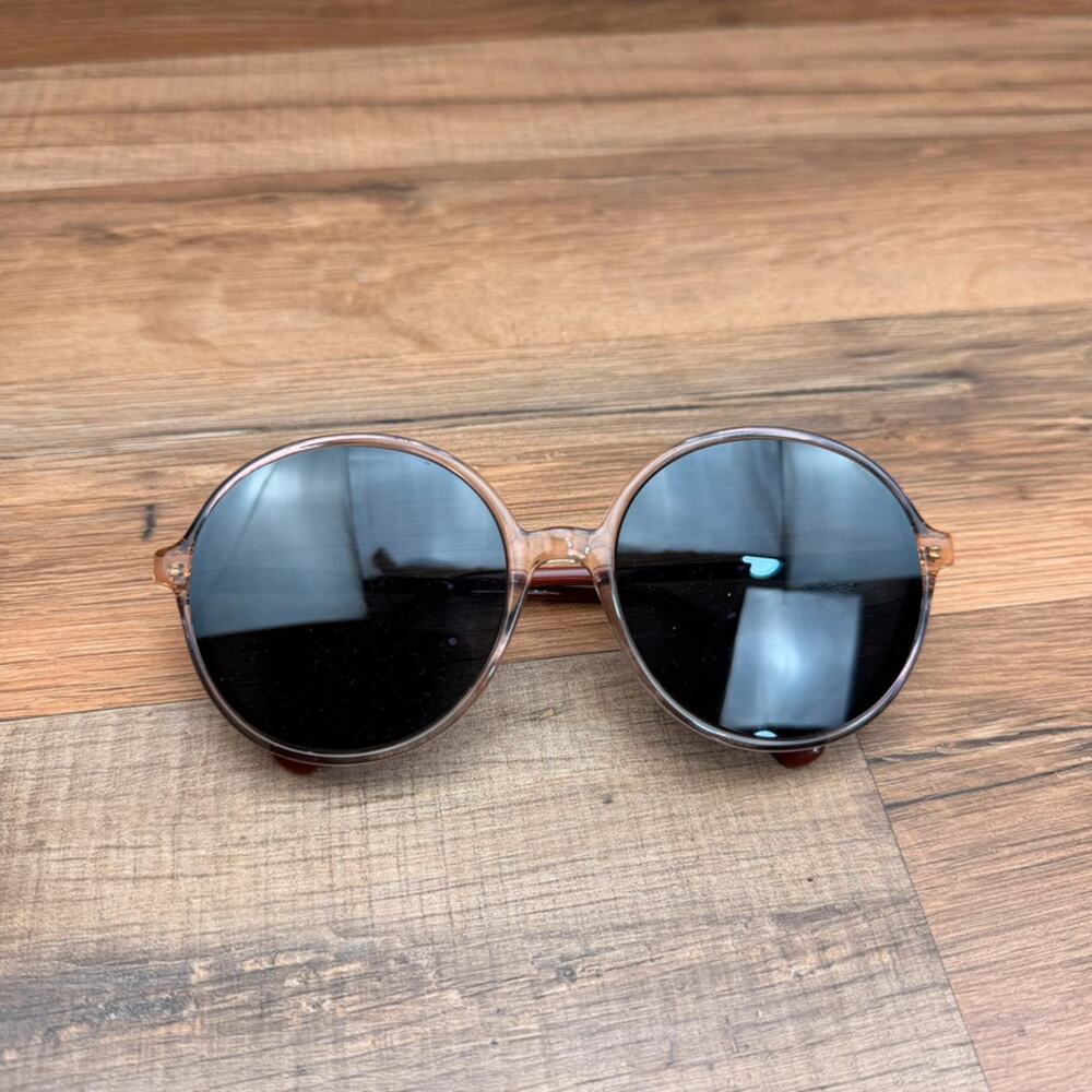 Longchamp Paris Womens Round Oversized Sunglasses Blush Pink Frame with Case